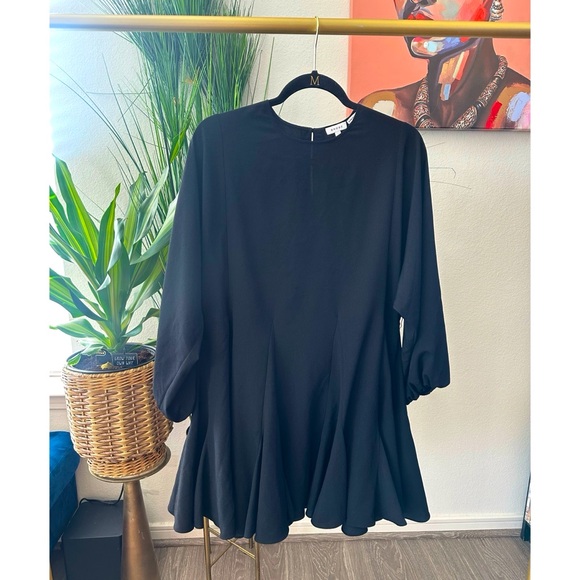 Rhode Crewneck Ruffle Hem Mini Dress - Size Small - Picture 1 of 12